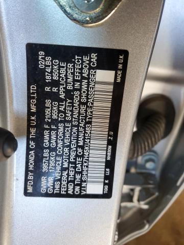 2019 HONDA CIVIC SPOR - SHHFK7H45KU415483