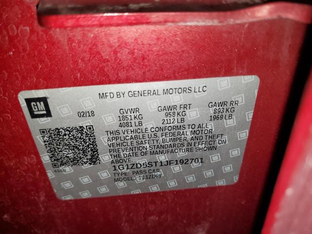 2018 CHEVROLET MALIBU LT - 1G1ZD5ST1JF192701