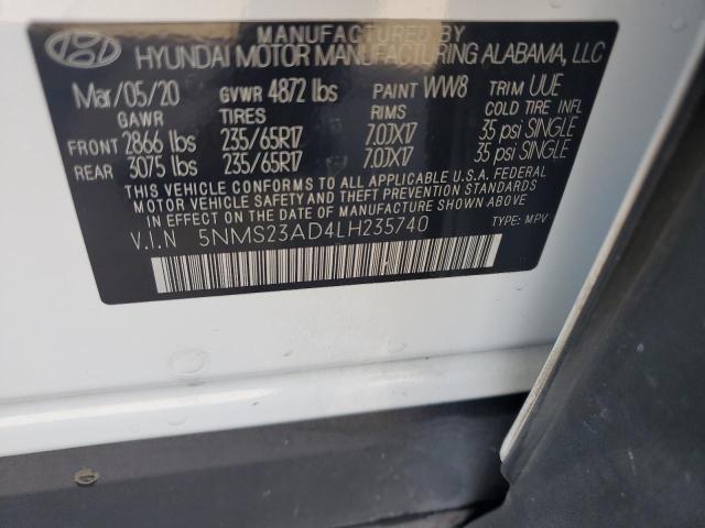 2020 HYUNDAI SANTA FE S - 5NMS23AD4LH235740
