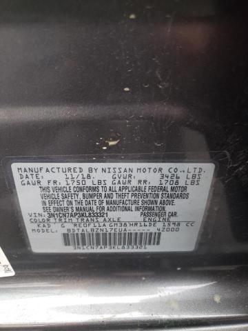 2019 NISSAN VERSA S - 3N1CN7AP3KL833321