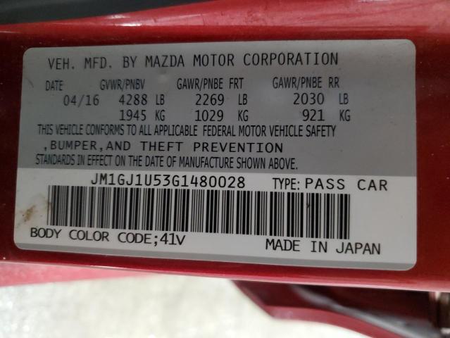 2016 MAZDA 6 SPORT - JM1GJ1U53G1480028