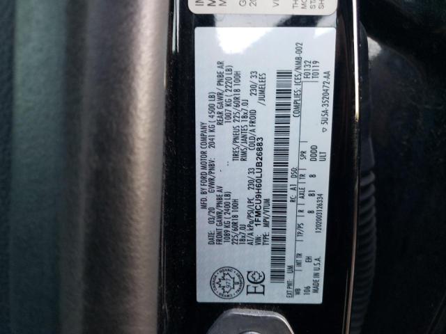 2020 FORD ESCAPE SEL - 1FMCU9H60LUB26883