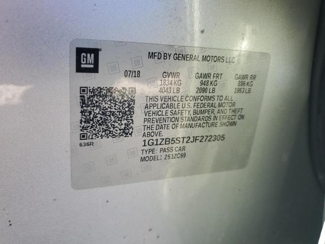 2018 CHEVROLET MALIBU LS - 1G1ZB5ST2JF272305