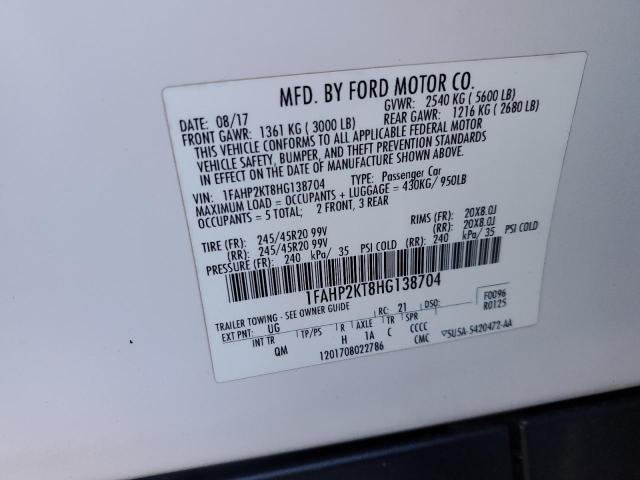 2017 FORD TAURUS SHO 1FAHP2KT8HG138704