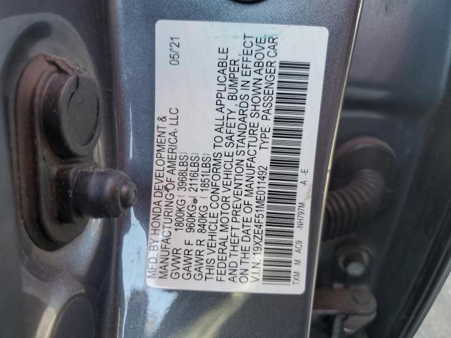 2021 HONDA INSIGHT EX - 19XZE4F51ME011492