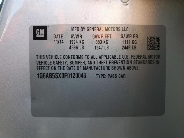 2015 CADILLAC ATS LUXURY - 1G6AB5SX0F0120043