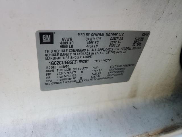 2015 CHEVROLET SILVERADO - 1GC2CUEG5FZ105201