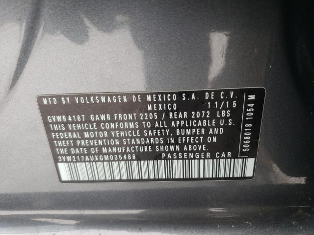 2016 VOLKSWAGEN GOLF S/SE 3VW217AUXGM035486