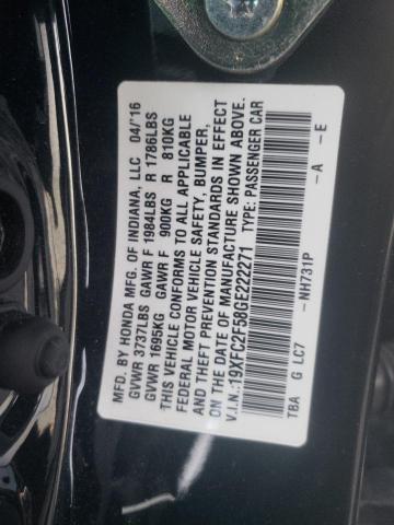 2016 HONDA CIVIC LX - 19XFC2F58GE222271