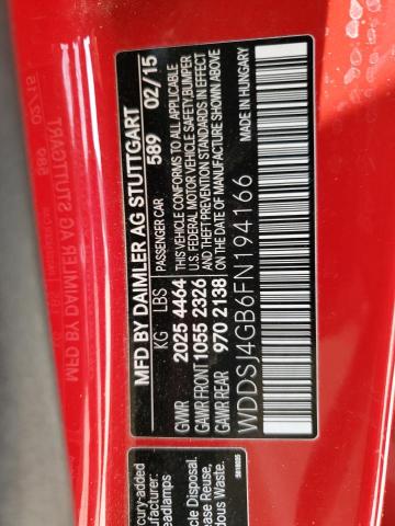 2015 MERCEDES-BENZ CLA 250 4M - WDDSJ4GB6FN194166