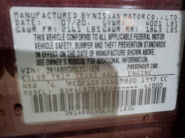 2020 NISSAN SENTRA SV - 3N1AB8CV0LY271836