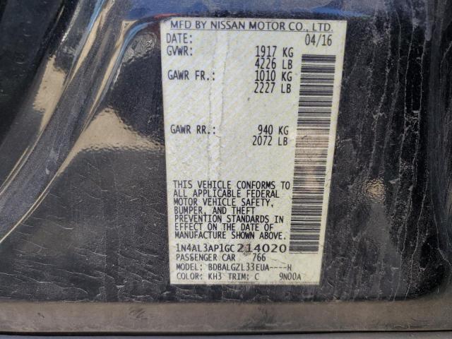 2016 NISSAN ALTIMA 2.5 1N4AL3AP1GC214020