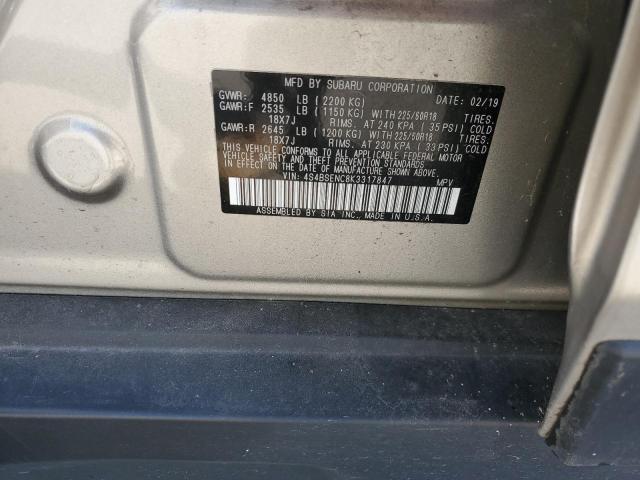 2019 SUBARU OUTBACK 3. - 4S4BSENC8K3317847