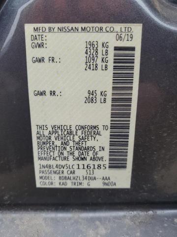 2020 NISSAN ALTIMA SV 1N4BL4DV5LC116185