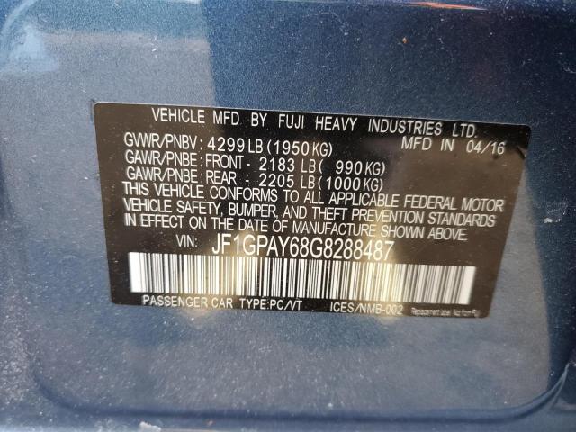 2016 SUBARU IMPREZA SP JF1GPAY68G8288487