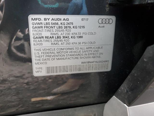 2018 AUDI Q5 PREMIUM - WA1BNAFY4J2024962