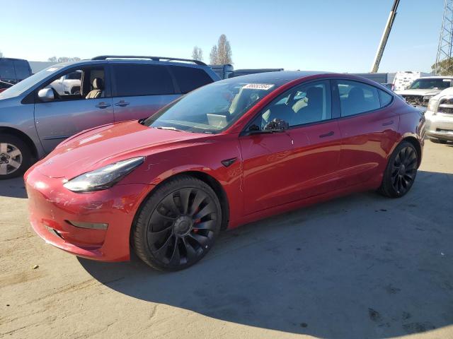 TESLA MODEL 3 2022 red  electric 5YJ3E1EC3NF261560 photo #1