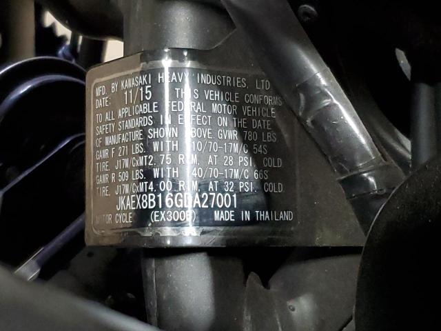 2016 KAWASAKI EX300 B JKAEX8B16GDA27001