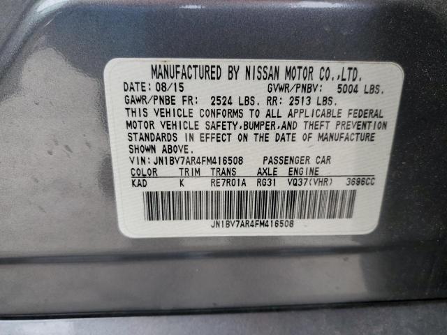 2015 INFINITI Q50 BASE - JN1BV7AR4FM416508