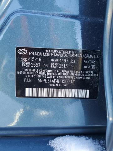 2017 HYUNDAI SONATA 5NPE34AF4HH500071