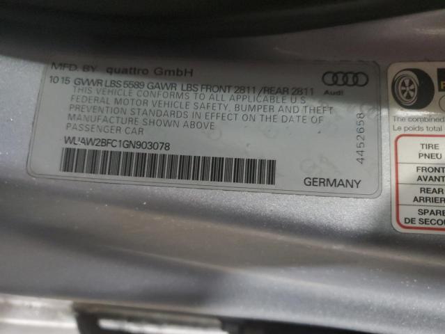 2016 AUDI RS7 WUAW2BFC1GN903078