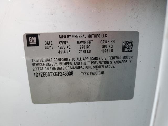 2016 CHEVROLET MALIBU LT - 1G1ZE5STXGF246938