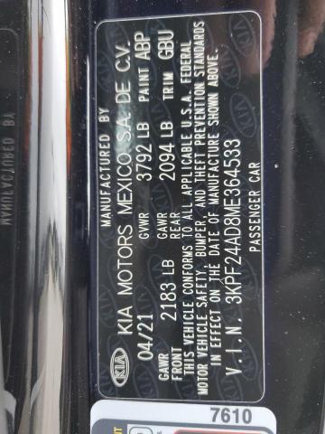 2021 KIA FORTE FE - 3KPF24AD8ME364533