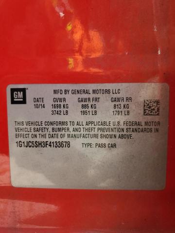 2015 CHEVROLET SONIC LT 1G1JC5SH3F4133678
