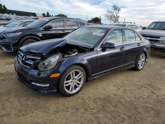 MERCEDES-BENZ C 250 2014 blue  gas WDDGF4HB5EG250249 photo #1