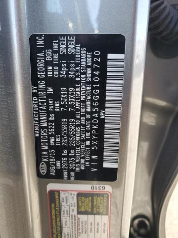 2016 KIA SORENTO SX 5XYPKDA56GG104720