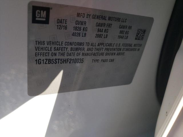 2017 CHEVROLET MALIBU LS 1G1ZB5ST5HF210035