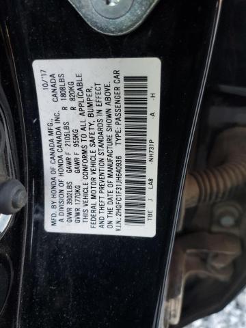 2018 HONDA CIVIC EX - 2HGFC1F31JH640936