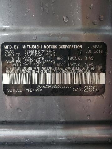 2016 MITSUBISHI OUTLANDER - JA4AZ3A36GZ062085