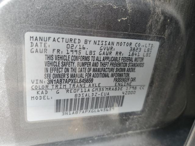 2016 NISSAN SENTRA S - 3N1AB7APXGL645659