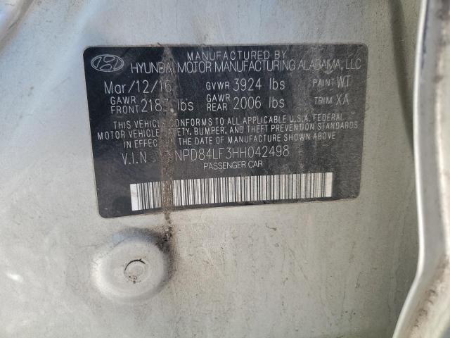 2017 HYUNDAI ELANTRA SE - 5NPD84LF3HH042498