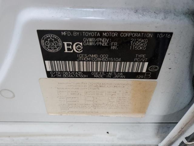 2017 LEXUS IS 300 - JTHCM1D28H5015104