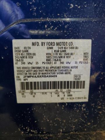 2024 FORD EDGE SEL 2FMPK4J9XRBA98409