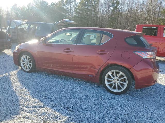 LEXUS CT 200 2011 red  hybrid engine JTHKD5BH5B2036799 photo #3