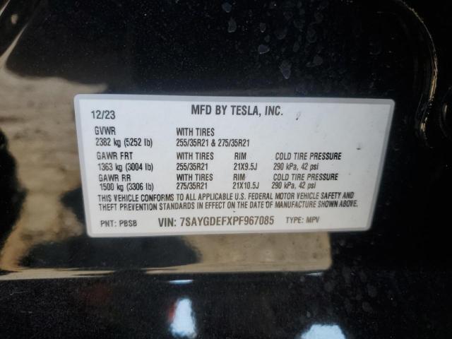 2023 TESLA MODEL Y 7SAYGDEFXPF967085
