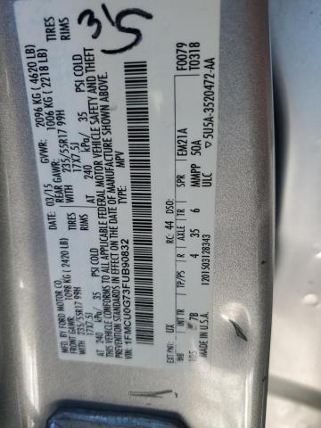 2015 FORD ESCAPE SE - 1FMCU0G73FUB90832