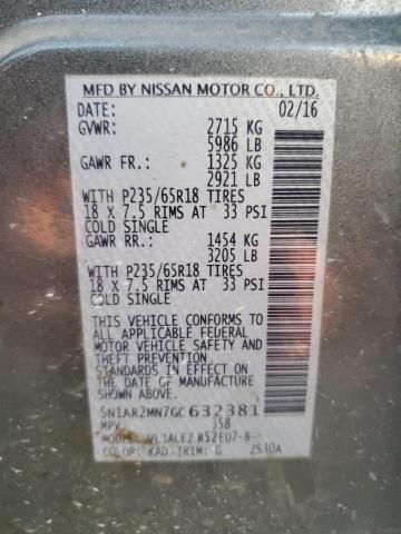 2016 NISSAN PATHFINDER - 5N1AR2MN7GC632381