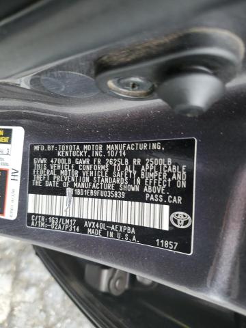 2015 TOYOTA AVALON HYB 4T1BD1EB9FU035839