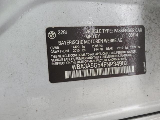 2015 BMW 328 I WBA3A5G54FNP34982