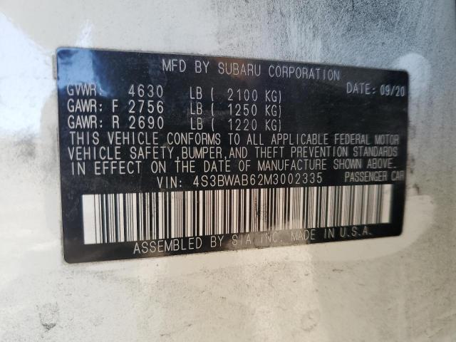 2021 SUBARU LEGACY 4S3BWAB62M3002335