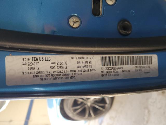 2016 DODGE CHALLENGER 2C3CDZAG2GH240498
