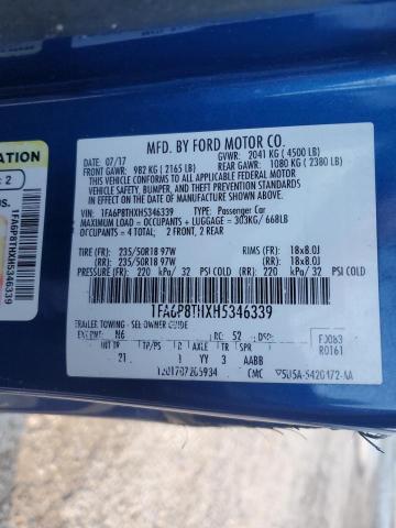 2017 FORD MUSTANG - 1FA6P8THXH5346339