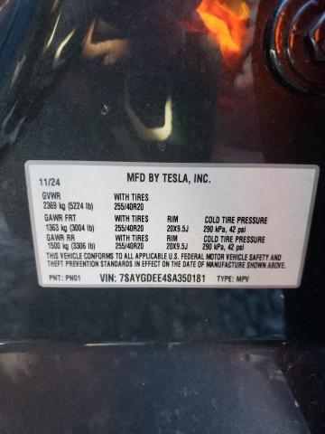 2025 TESLA MODEL Y - 7SAYGDEE4SA350181