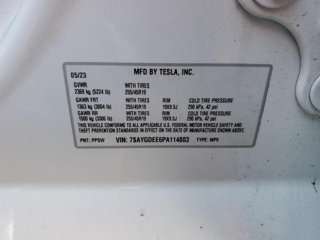 2023 TESLA MODEL Y - 7SAYGDEE6PA114803