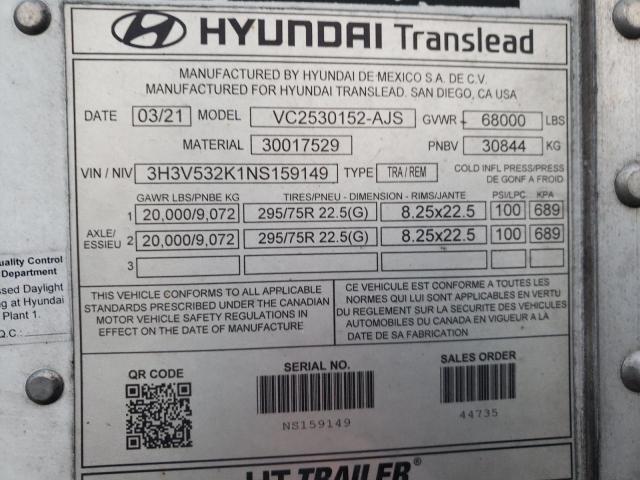 3H3V532K1NS159149 2022 HYUNDAI ALL Models