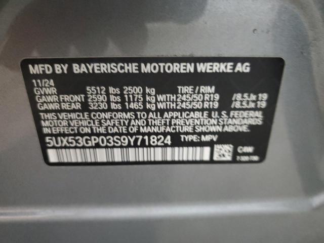 2025 BMW X3 30 XDRI 5UX53GP03S9Y71824